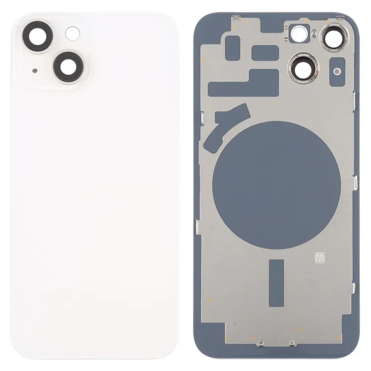 For iPhone 14 Back Housing Cover with Camera Lens(White)