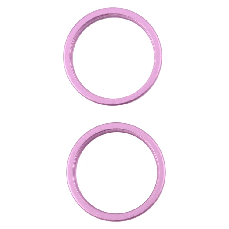 For iPhone 16 2pcs/set Rear Camera Glass Lens Metal Outside Protector Hoop Ring (Purple)