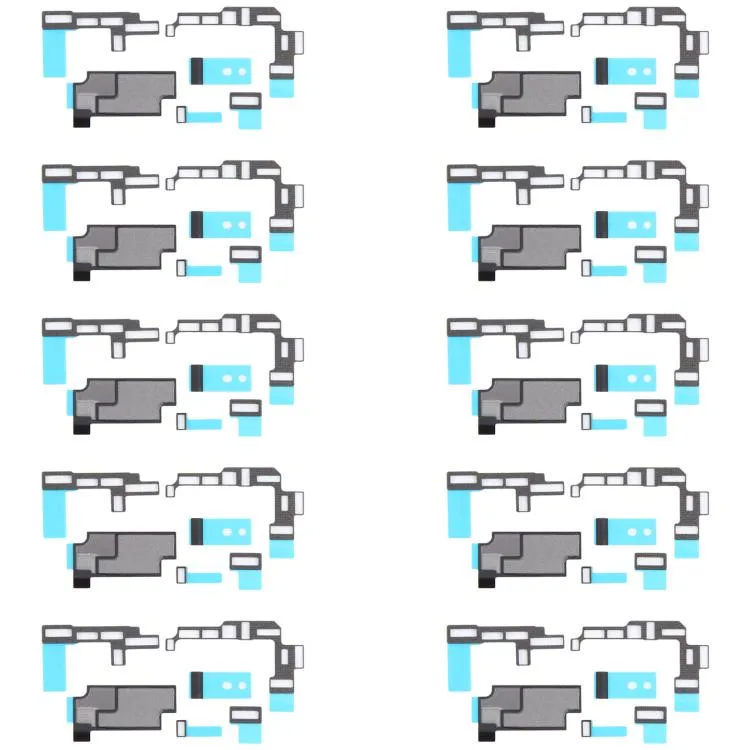 For iPhone 16 Plus 10sets Mainboard Heat Sink Sticker + FPC Sponge Foam Pads
