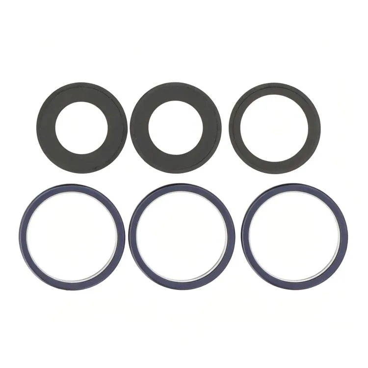 For iPhone 17 Pro Max / 17 Pro Rear Camera Lens Glass With Metal Ring Set (Blue)
