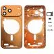 For iPhone 17 Pro Max Middle Frame Bezel Plate with Camera Lens Cover (Blue)