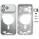 For iPhone 17 Pro Max Middle Frame Bezel Plate with Camera Lens Cover (Silver)