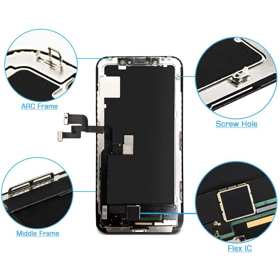 For iPhone X Hard OLED Display LCD Touch Screen Digitizer Replacement+Frame  USA