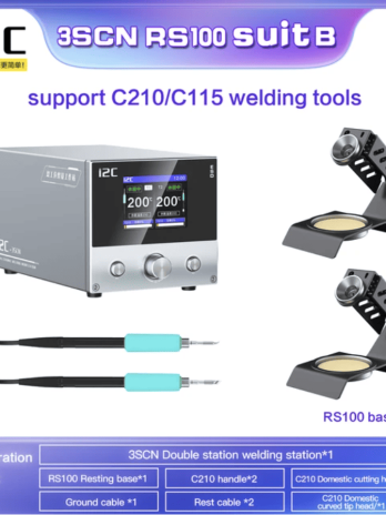 I2C 1SCN Double Soldering Station With C210/C115 Handles For PCB Repair